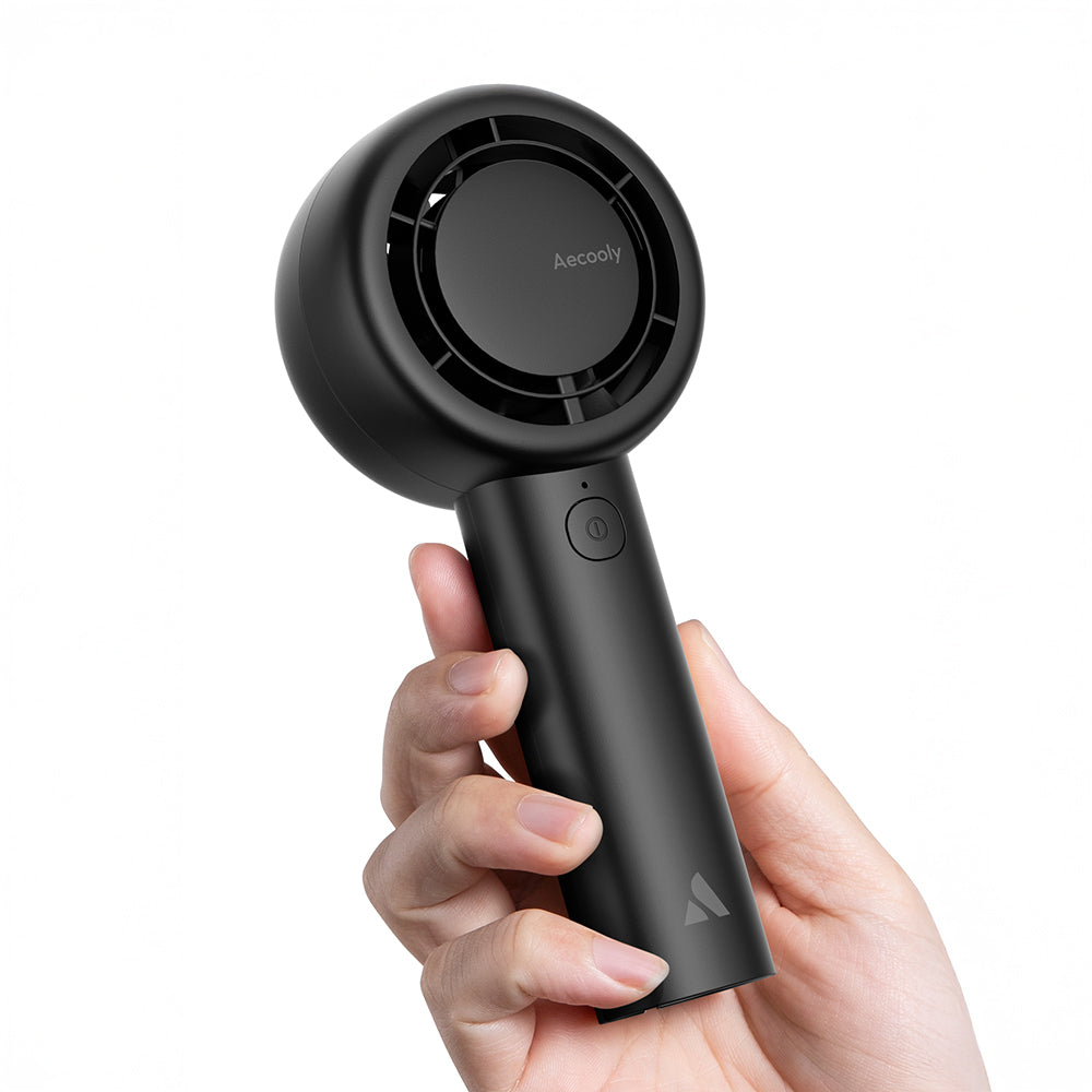 Aecooly PB01 İç Spiralli Çift Halka Hava Akışı Teknolojili 5 Kademeli Portatif Soğutucu El Fanı