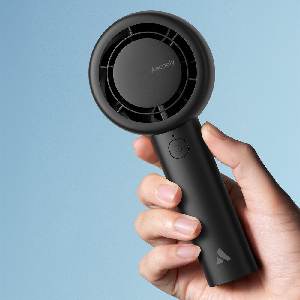 Aecooly PB01 İç Spiralli Çift Halka Hava Akışı Teknolojili 5 Kademeli Portatif Soğutucu El Fanı