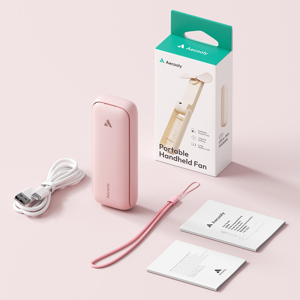 Aecooly PF01 Katlanabilen 3 Kademeli Portatif Soğutucu El Fanı