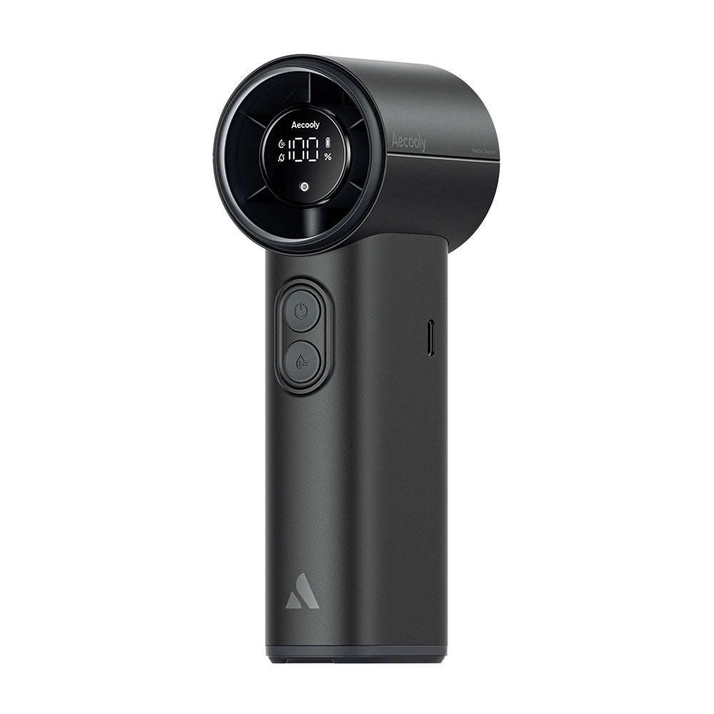 Aecooly PM02 Dijital LED Göstergeli Mist Chill Özellikli 5 Kademeli Portatif Soğutucu El Fanı