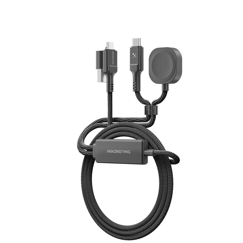 Amazingthing Thunder Pro 7X 100W Watch Serisi Akıllı Saat Wireless 4in1 Type-C PD - Usb Hızlı Şarj Kablosu 1.5M