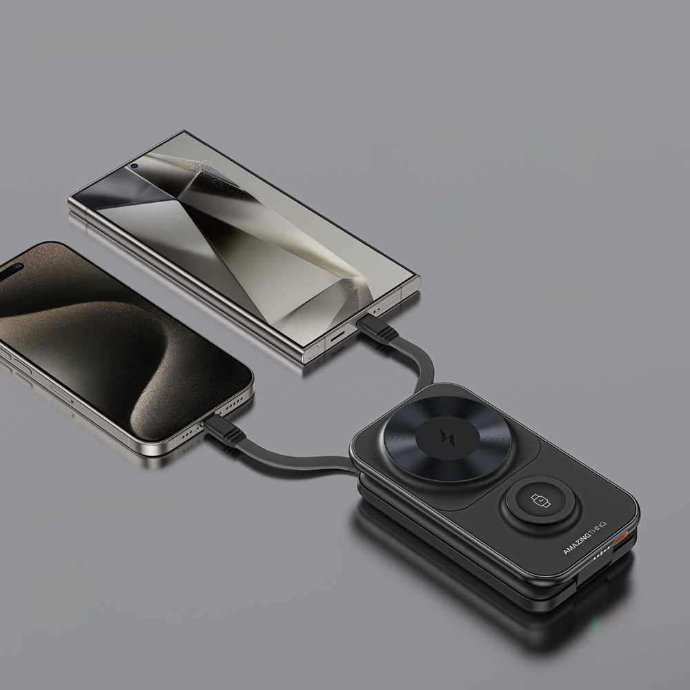 Amazingthing Thunder Pro Mag 6in1 PD22.5W Katlanabilir Standlı Kablosuz Powerbank 8000mAh