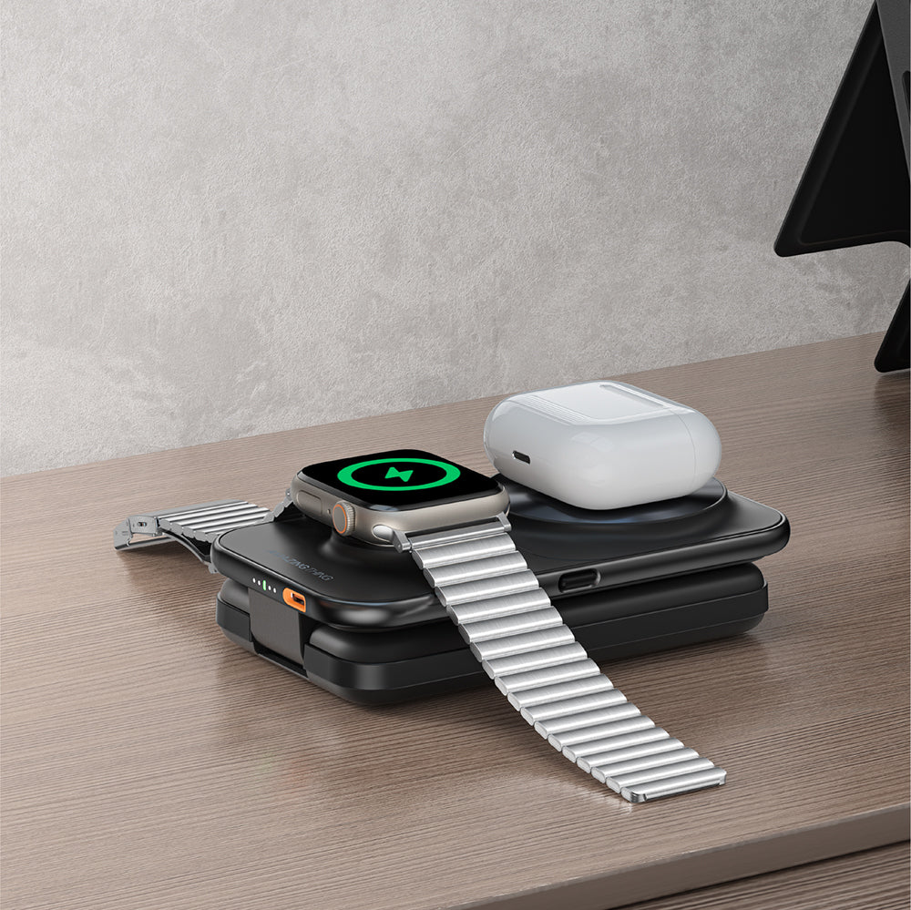 Amazingthing Thunder Pro Mag 6in1 PD22.5W Katlanabilir Standlı Kablosuz Powerbank 8000mAh