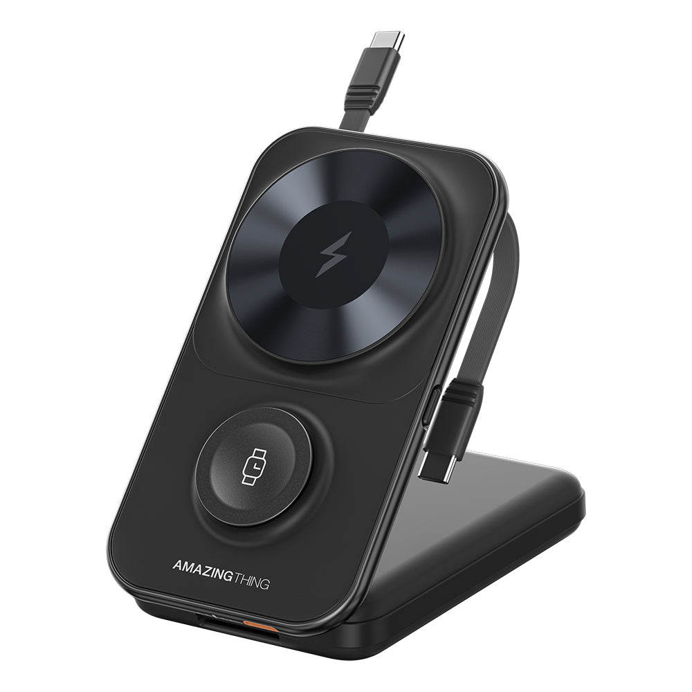 Amazingthing Thunder Pro Mag 6in1 PD22.5W Katlanabilir Standlı Kablosuz Powerbank 8000mAh