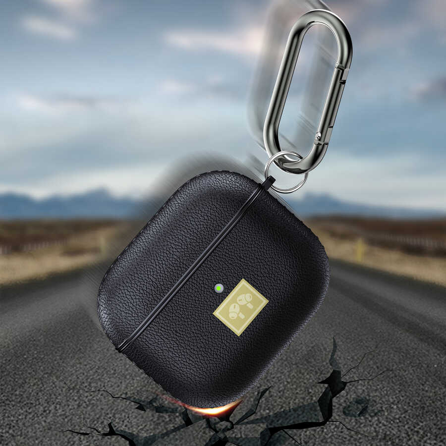 Airpods 3. Nesil Kılıf Deri Görünümlü Askı Aparatlı Wlons Kılıf