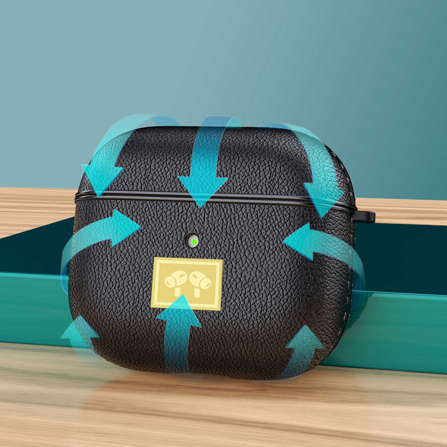 Airpods 3. Nesil Kılıf Deri Görünümlü Askı Aparatlı Wlons Kılıf