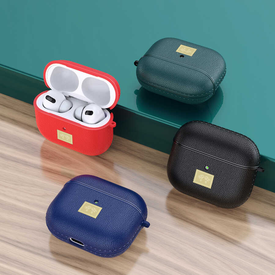 Airpods 3. Nesil Kılıf Deri Görünümlü Askı Aparatlı Wlons Kılıf