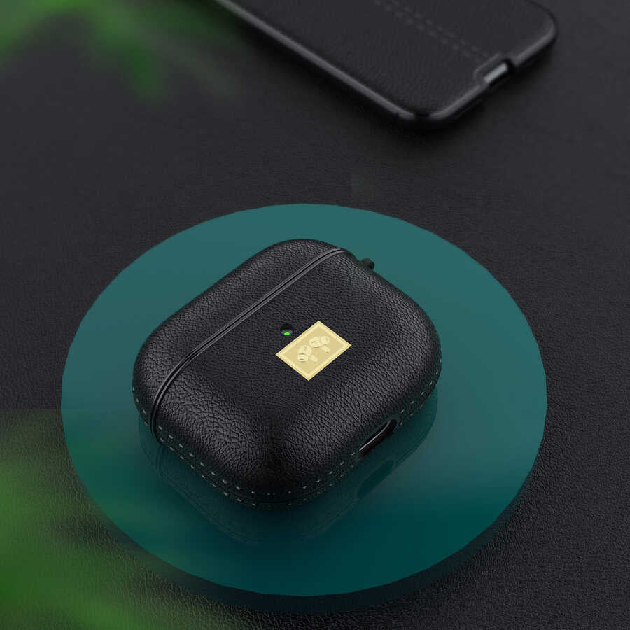 Airpods 3. Nesil Kılıf Deri Görünümlü Askı Aparatlı Wlons Kılıf