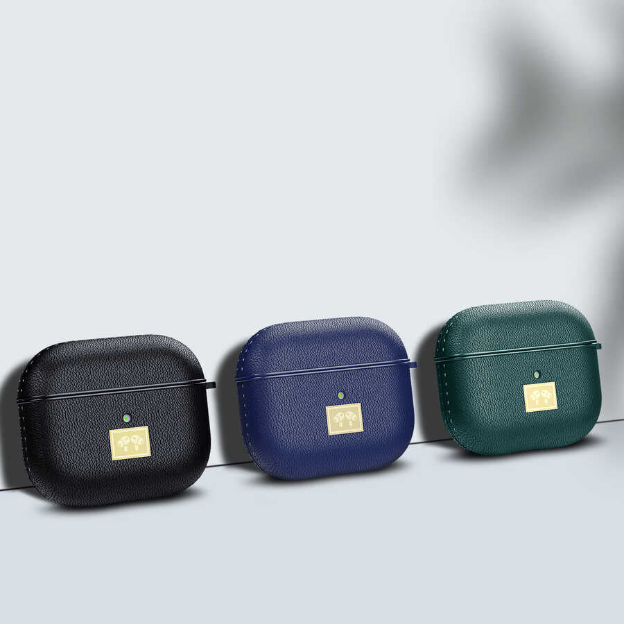 Airpods 3. Nesil Kılıf Deri Görünümlü Askı Aparatlı Wlons Kılıf