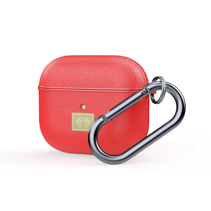 Airpods 3. Nesil Kılıf Deri Görünümlü Askı Aparatlı Wlons Kılıf