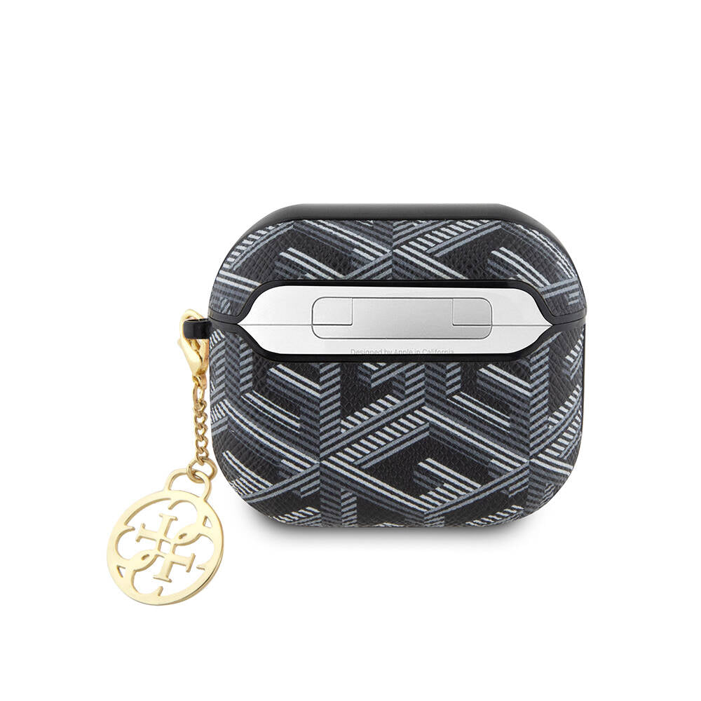 Airpods 3. Nesil Kılıf Guess Orijinal Lisanslı G Cube Desenli 4G Süs Zincirli Kılıf