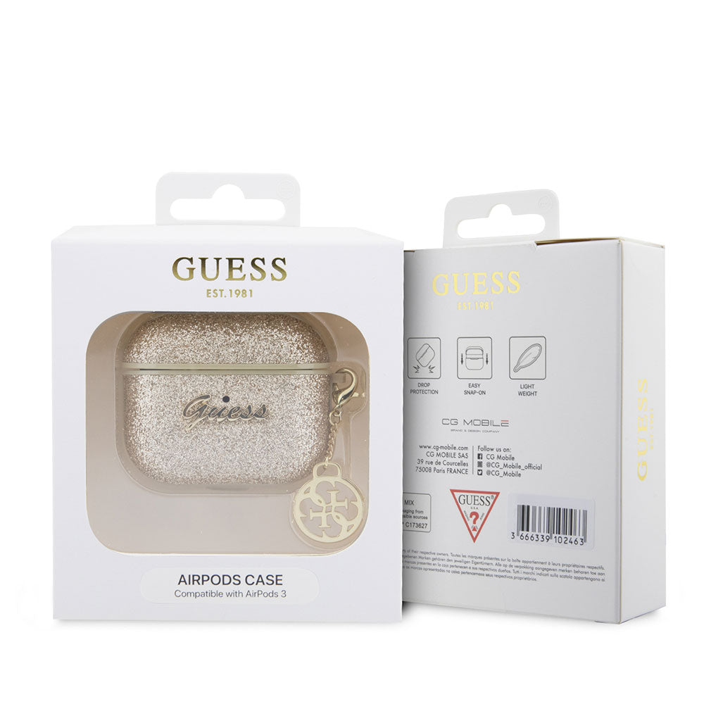 Airpods 3. Nesil Kılıf GUESS Glitter 4G Charm Kılıf