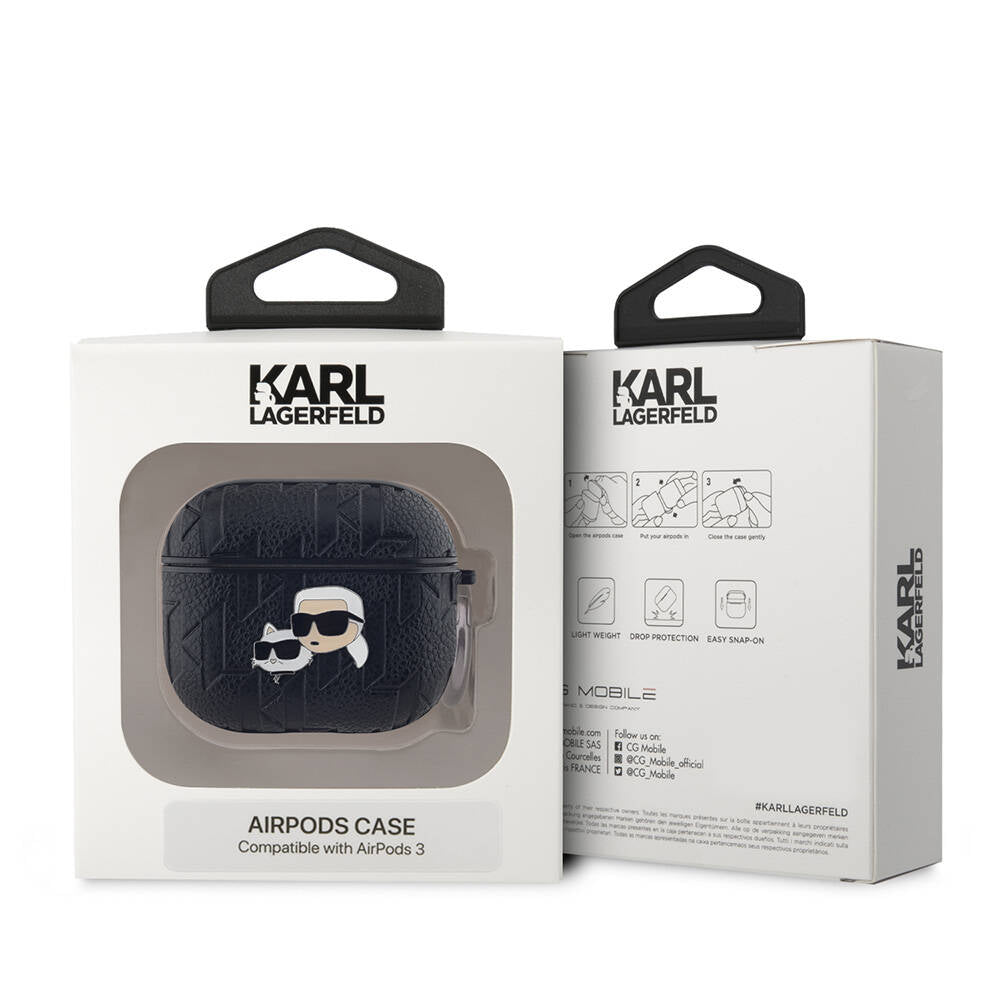 Airpods 3. Nesil Kılıf Karl Lagerfeld Orijinal Lisanslı Monogram Silikon Kılıf