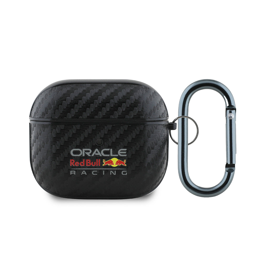 Airpods 3. Nesil Kılıf Redbull Orijinal Lisanslı PU Karbon Fiber Tasarımlı Askı Aparatlı Kılıf