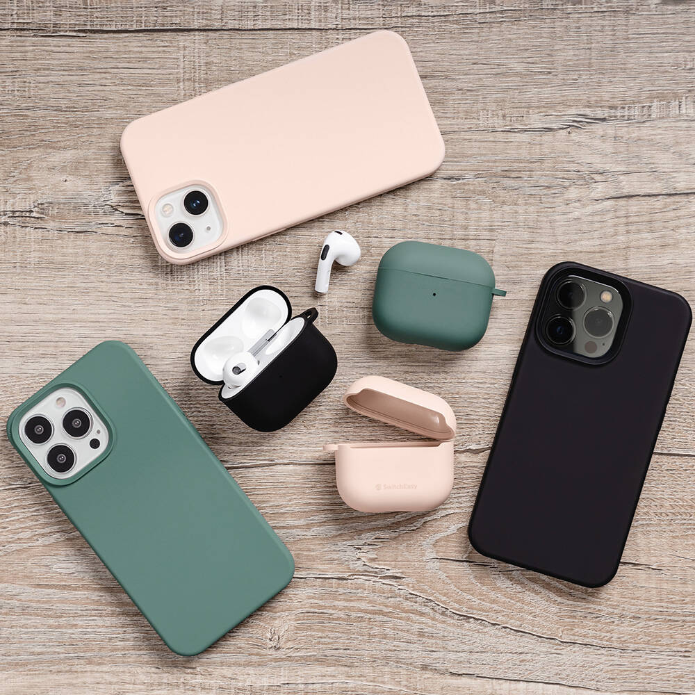 Airpods 3. Nesil Kılıf Yumuşak Dokunuşlu Likit Silikon Tasarımlı Lisanslı Switcheasy Skin Kılıf