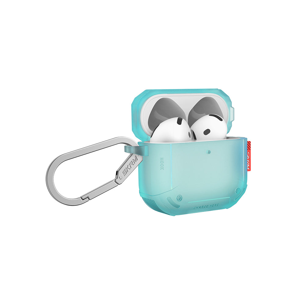 Airpods 4 Kılıf Airbagli Yivli Köşe Tasarımlı 360 Derece Tam Koruma Skinarma Mecha CE Kılıf