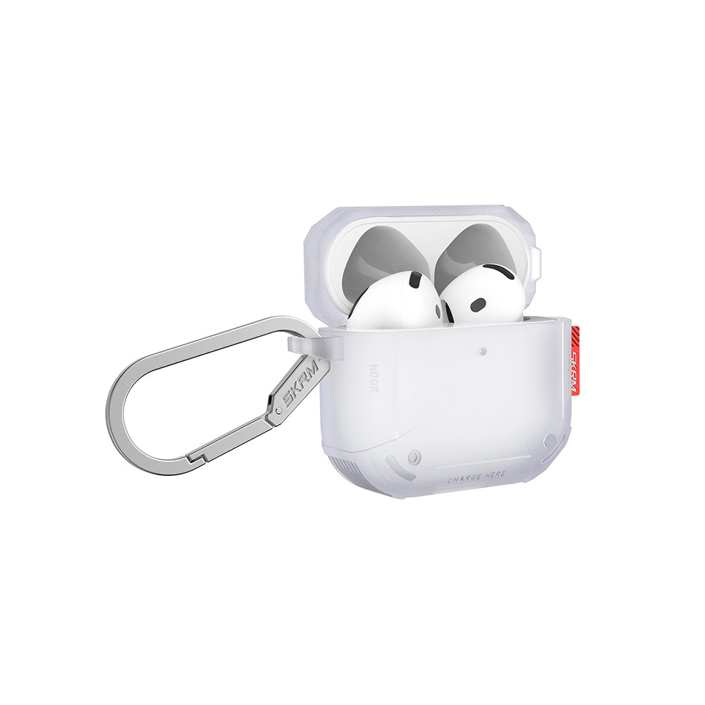 Airpods 4 Kılıf Airbagli Yivli Köşe Tasarımlı 360 Derece Tam Koruma Skinarma Mecha CE Kılıf