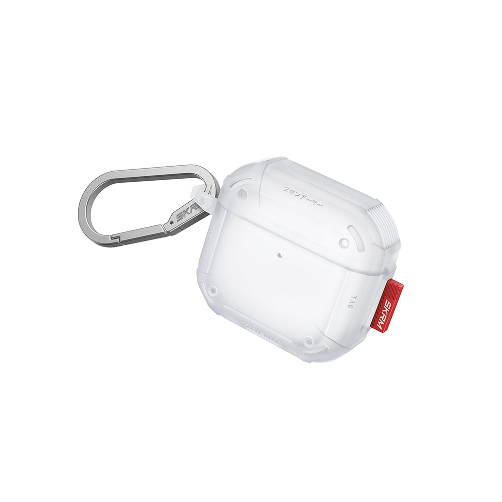 Airpods 4 Kılıf Airbagli Yivli Köşe Tasarımlı 360 Derece Tam Koruma Skinarma Mecha CE Kılıf