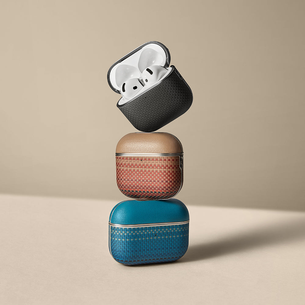 Airpods 4 Kılıf Aramid Fiber Pitaka Tactile Woven Sunset-Moonrise Serisi Kılıf