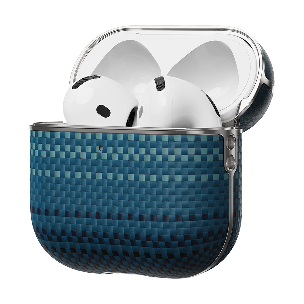 Airpods 4 Kılıf Aramid Fiber Pitaka Tactile Woven Sunset-Moonrise Serisi Sunset Kılıf