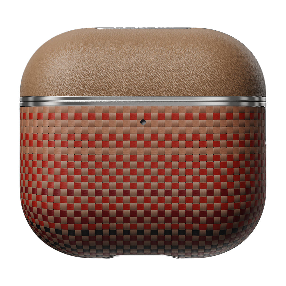 Airpods 4 Kılıf Aramid Fiber Pitaka Tactile Woven Sunset-Moonrise Serisi Sunset Kılıf