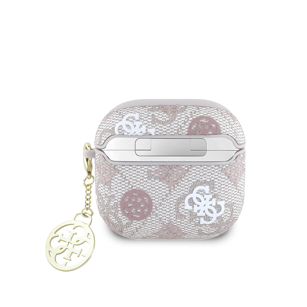 Airpods 4 Kılıf Guess Orijinal Lisanslı 4G Desenli Yazı Logolu Peony Kılıf