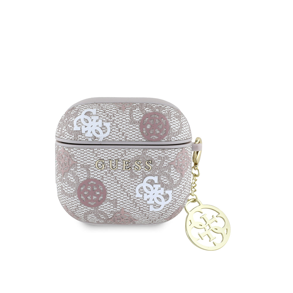 Airpods 4 Kılıf Guess Orijinal Lisanslı 4G Desenli Yazı Logolu Peony Kılıf