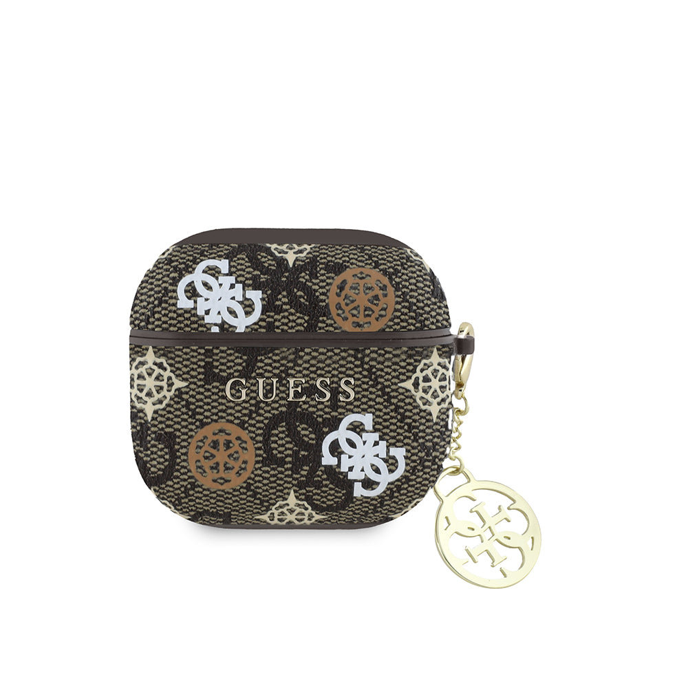 Airpods 4 Kılıf Guess Orijinal Lisanslı 4G Desenli Yazı Logolu Peony Kılıf