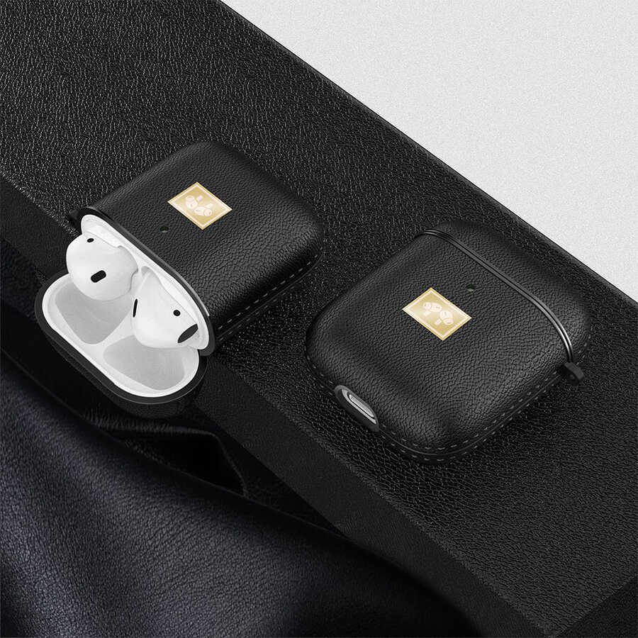 Airpods Kılıf Deri Görünümlü Askı Aparatlı Wlons Kılıf
