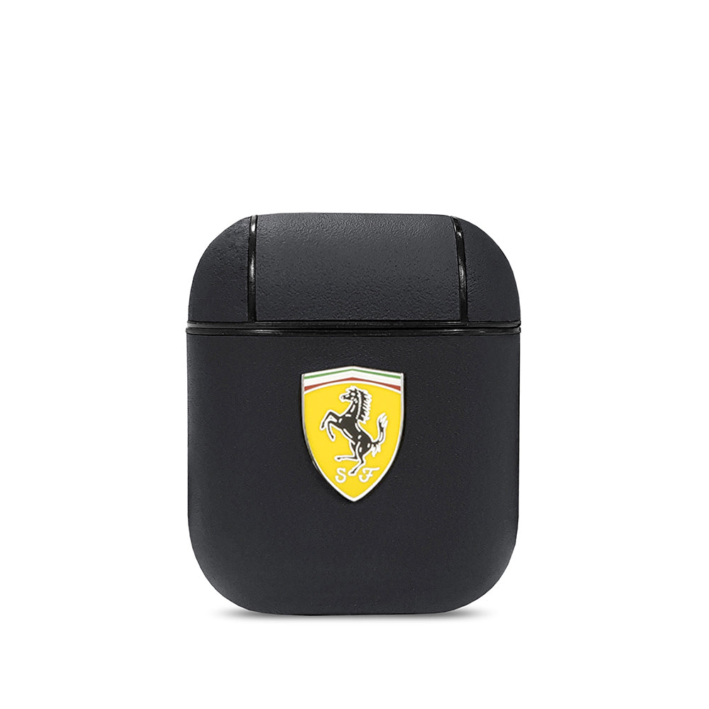 Airpods Kılıf Ferrari Orijinal Lisanslı PU Deri Metal Logolu SF Arka Yüzey Yazılı Kılıf