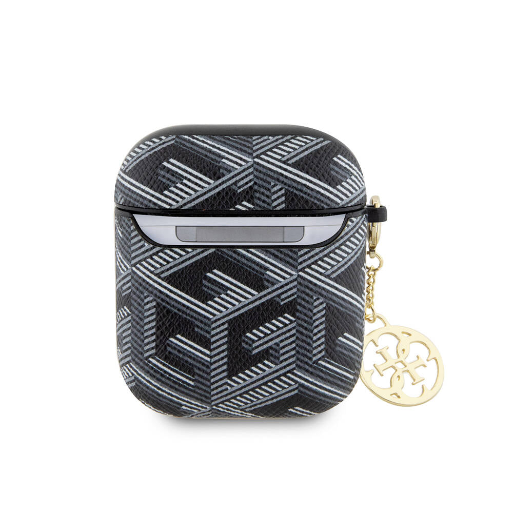 Airpods Kılıf Guess Orijinal Lisanslı G Cube Desenli 4G Süs Zincirli Kılıf