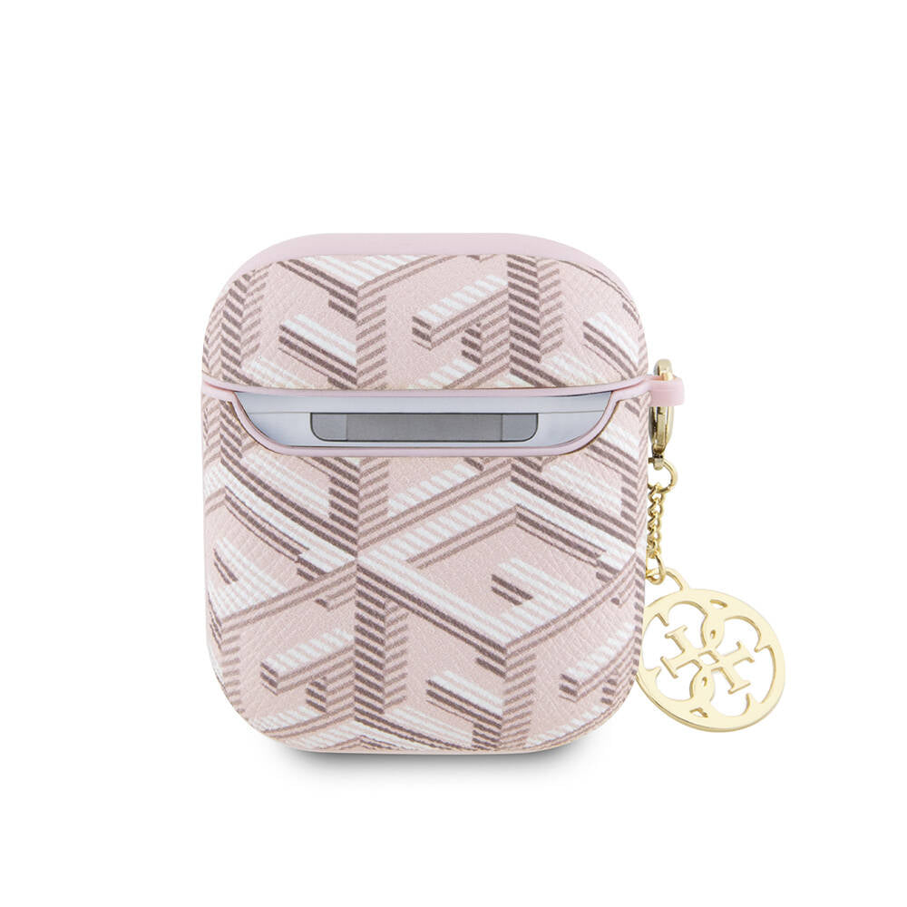 Airpods Kılıf Guess Orijinal Lisanslı G Cube Desenli 4G Süs Zincirli Kılıf