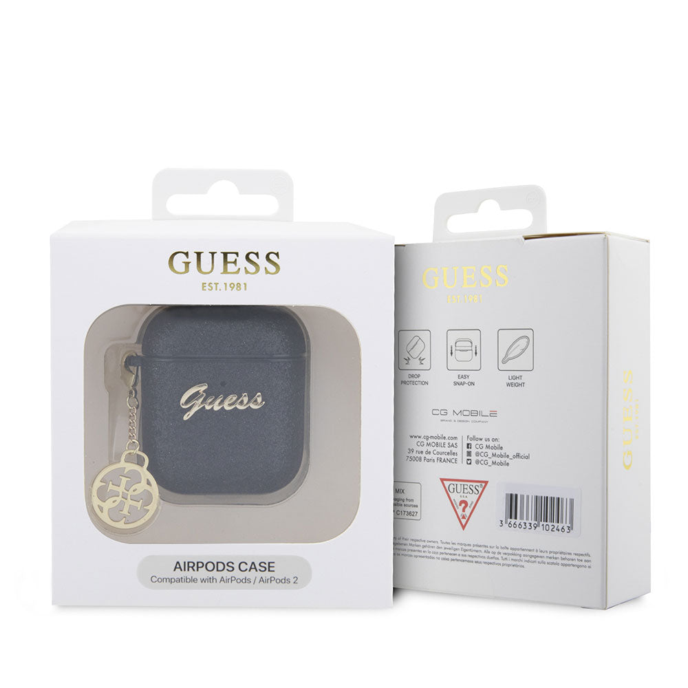 Airpods Kılıf GUESS Glitter 4G Charm Kılıf