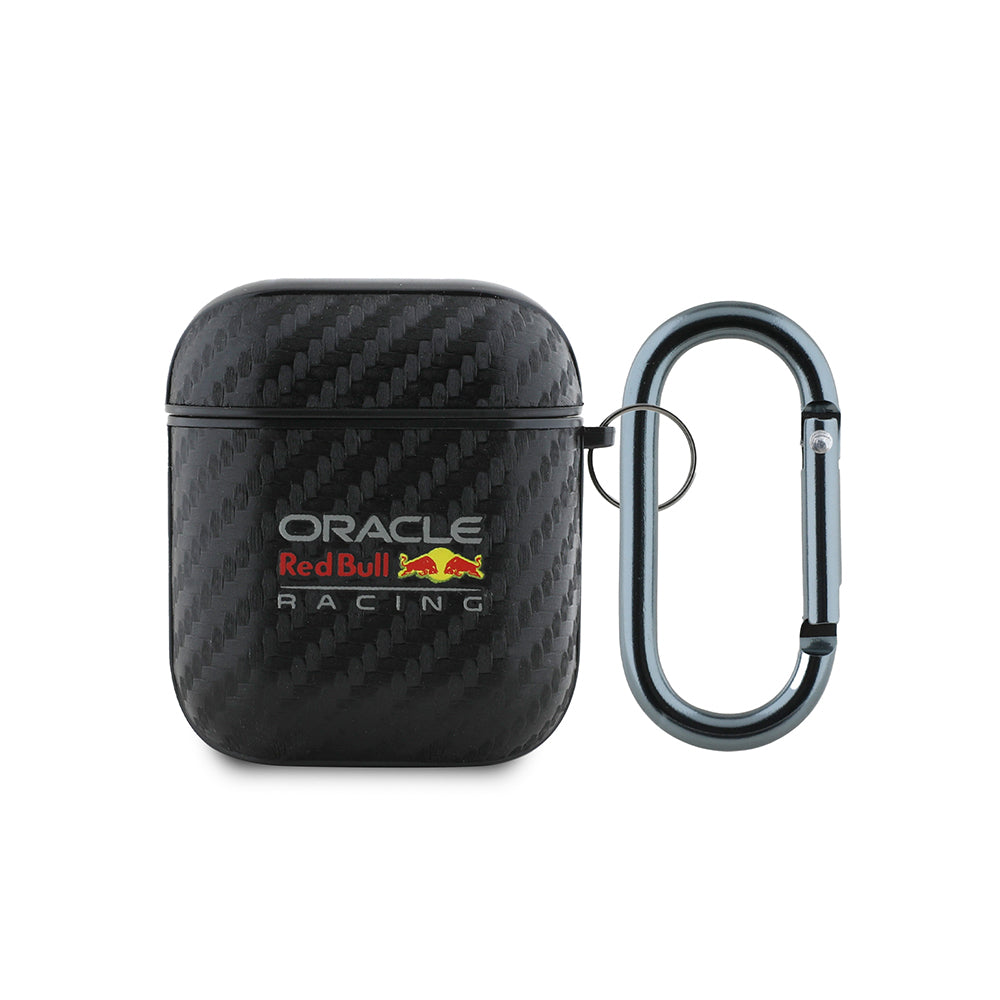 Airpods Kılıf Redbull Orijinal Lisanslı PU Karbon Fiber Tasarımlı Askı Aparatlı Kılıf