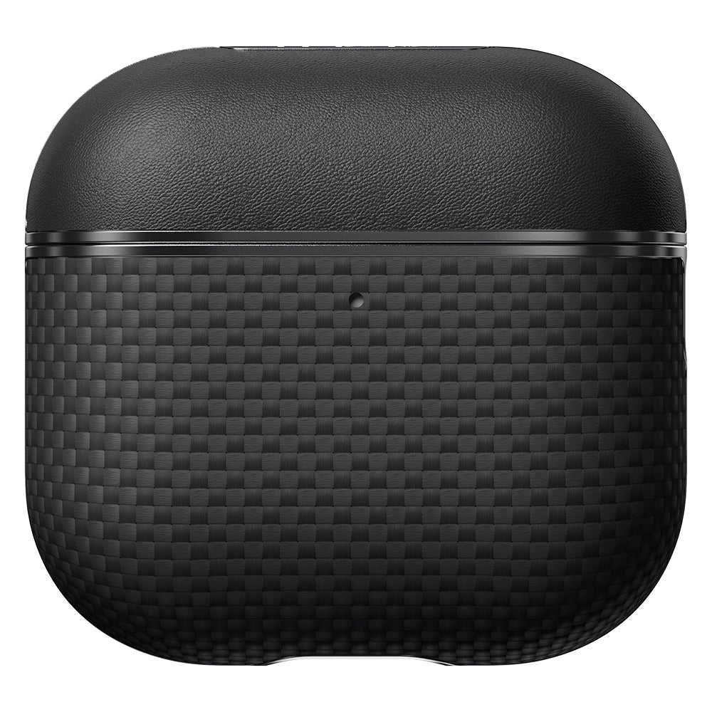 Airpods Pro 2 Kılıf 1500D Aramid Fiber Pitaka Ultra-Slim Classic Serisi Black-Grey Twill Kılıf