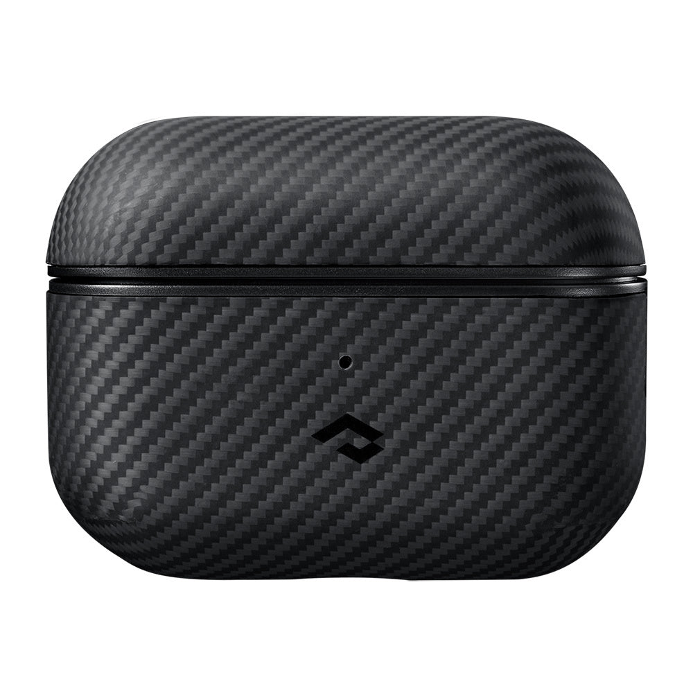 Airpods Pro 2 Kılıf 600D Aramid Fiber Pitaka Classic Serisi Black-Grey Twill Kılıf