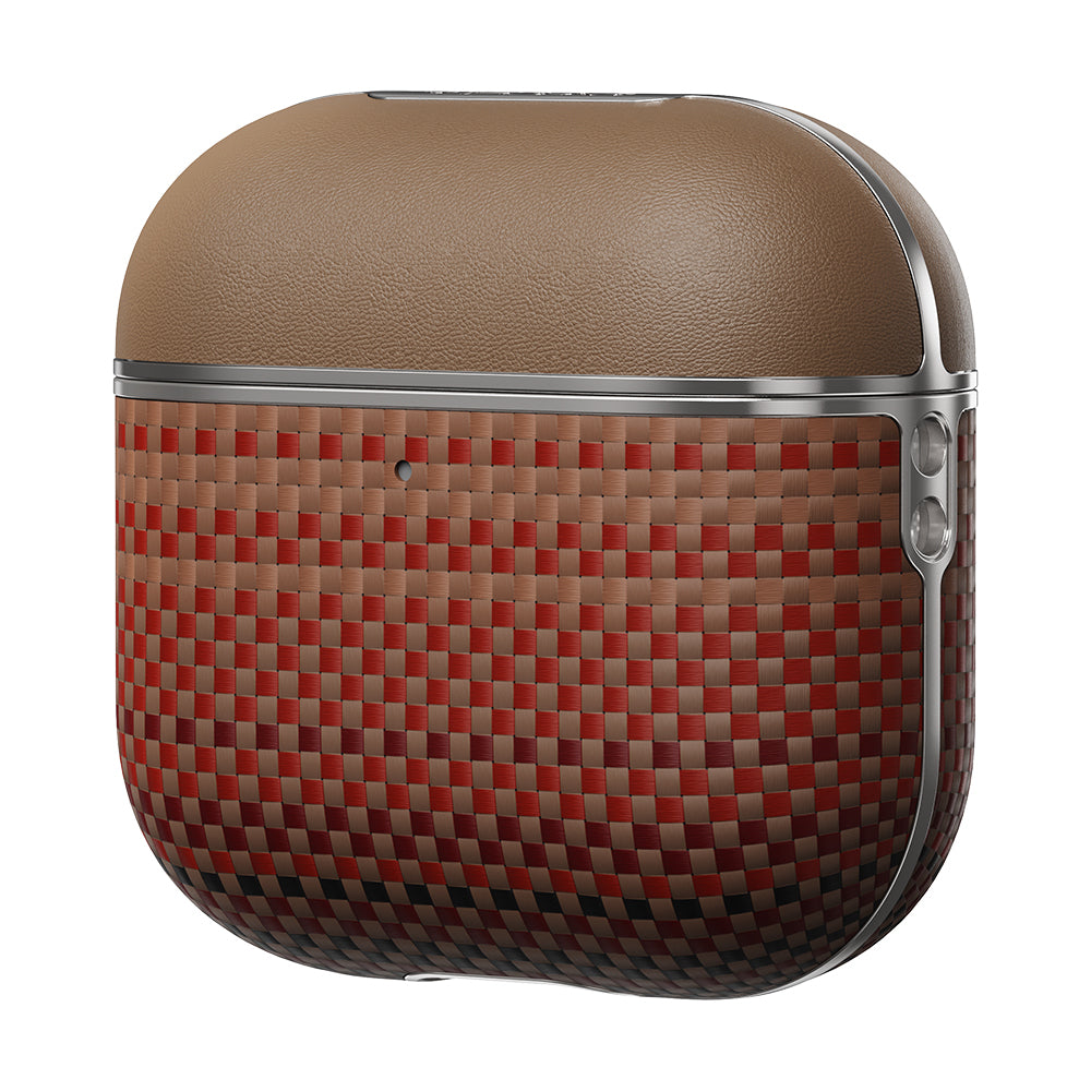 Airpods Pro 2 Kılıf Aramid Fiber Pitaka Tactile Woven Sunset-Moonrise Serisi Sunset Kılıf
