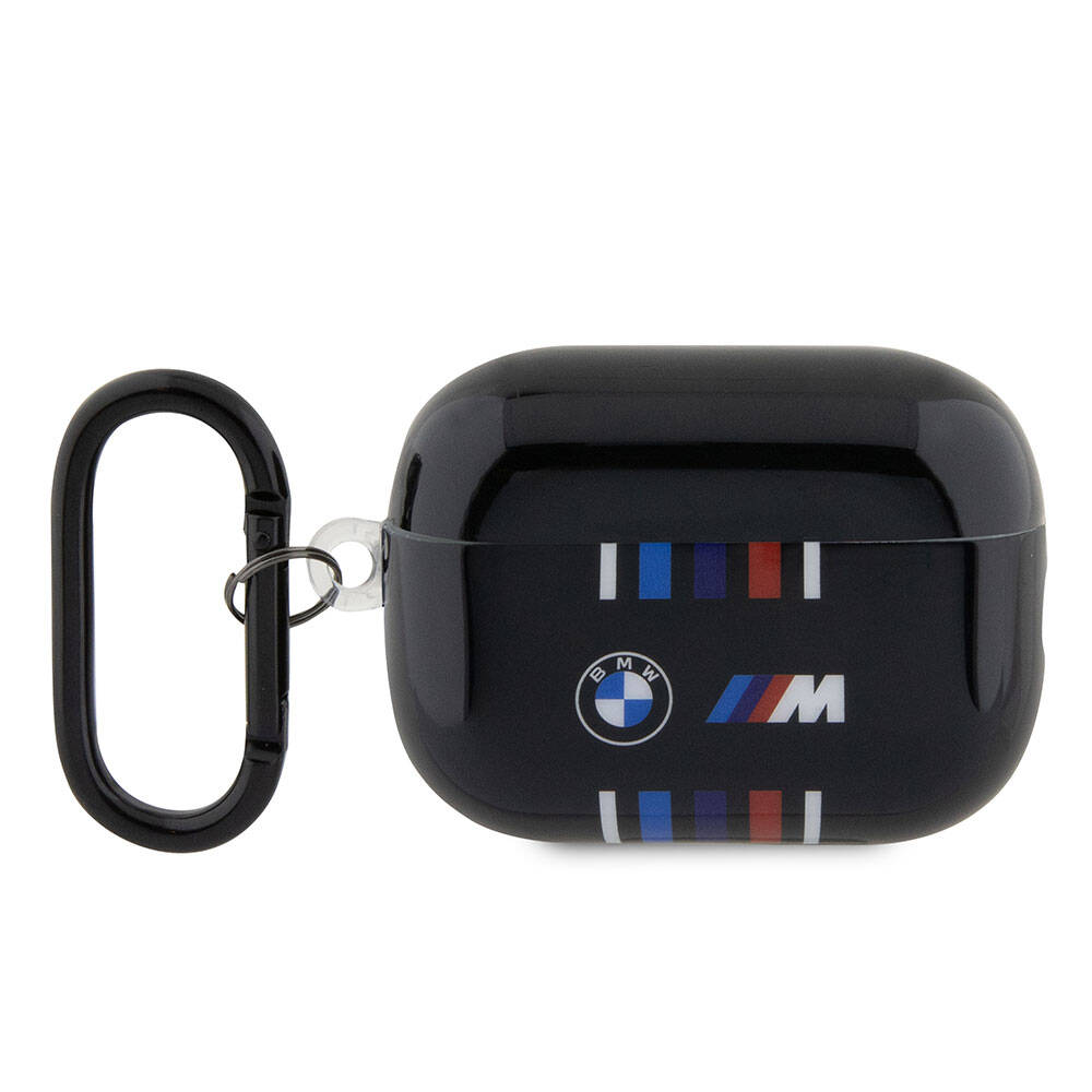 Airpods Pro 2 Kılıf BMW Orijinal Lisanslı Çoklu Renkli Çizgili Çift IMD Baskı Logolu Kılıf