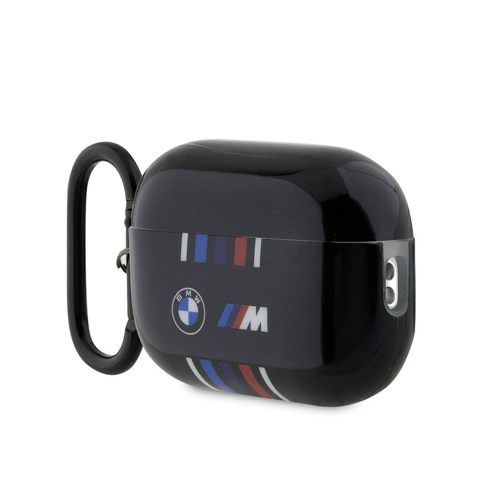 Airpods Pro 2 Kılıf BMW Orijinal Lisanslı Çoklu Renkli Çizgili Çift IMD Baskı Logolu Kılıf