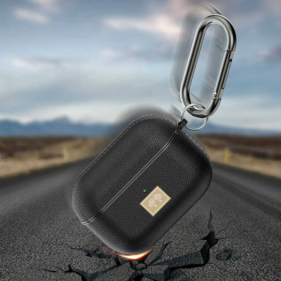 Airpods Pro 2 Kılıf Deri Görünümlü Askı Aparatlı Wlons Kılıf