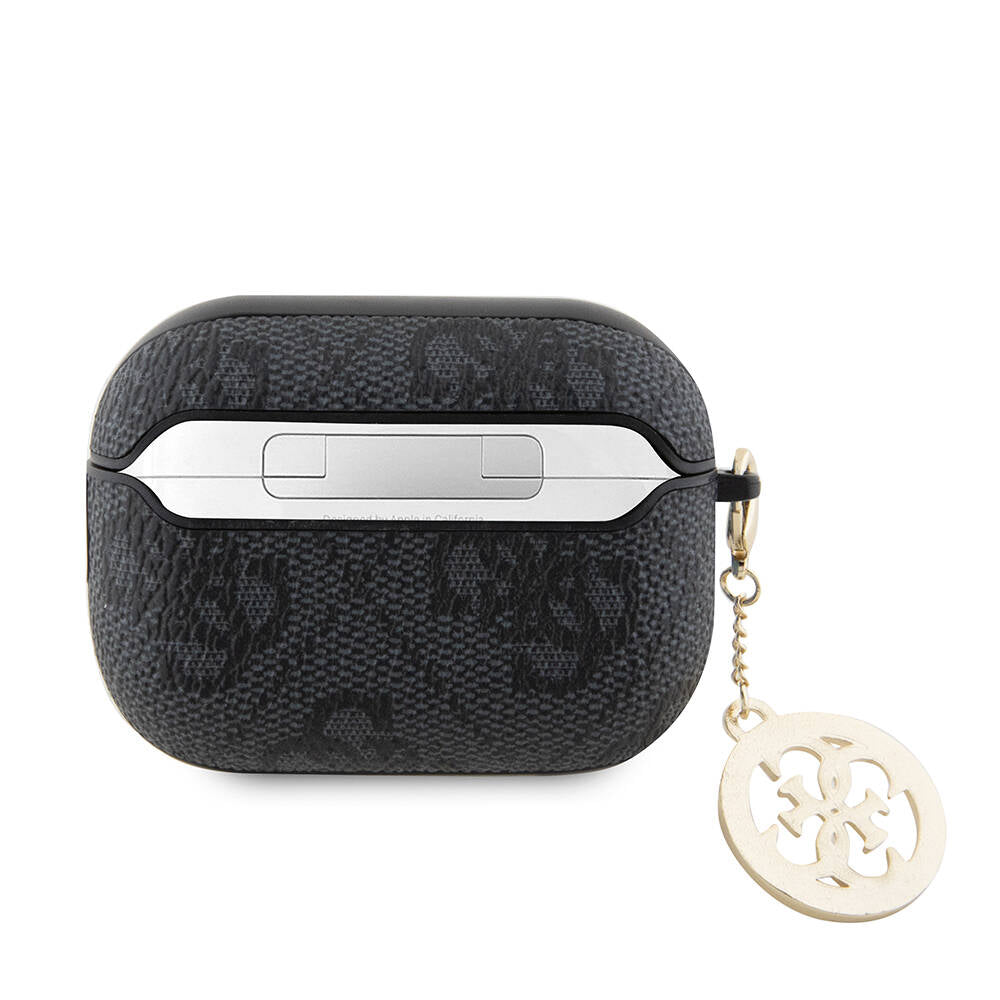 Airpods Pro 2 Kılıf Guess Orijinal Lisanslı 4G Desenli Taşlı 4G Süs Zincirli Kılıf