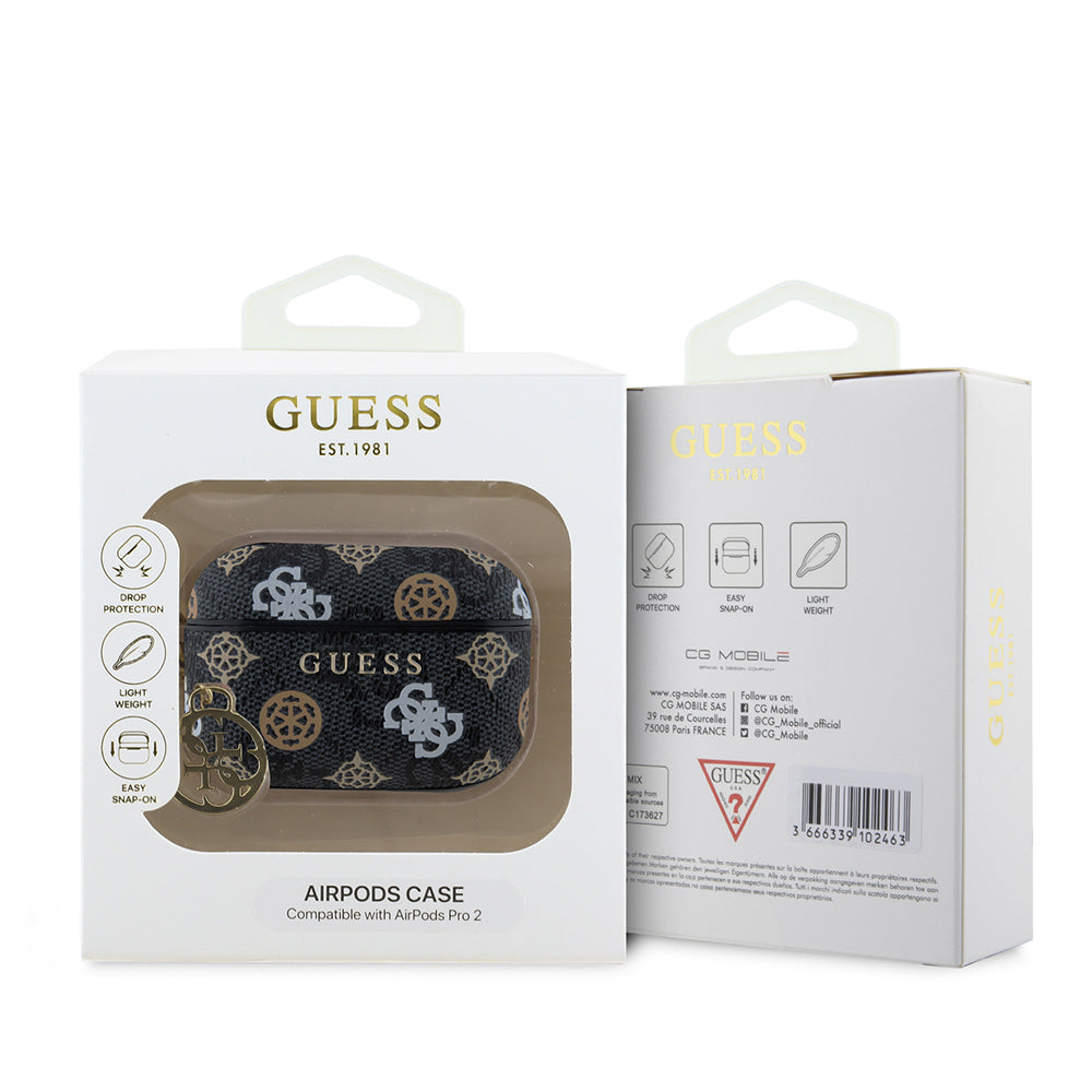 Airpods Pro 2 Kılıf Guess Orijinal Lisanslı 4G Desenli Yazı Logolu Peony Kılıf