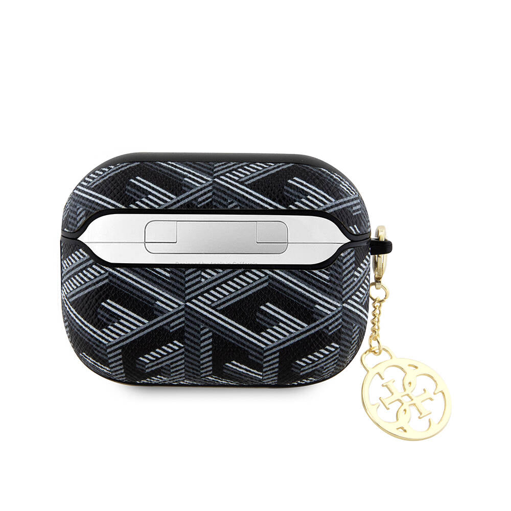 Airpods Pro 2 Kılıf Guess Orijinal Lisanslı G Cube Desenli 4G Süs Zincirli Kılıf