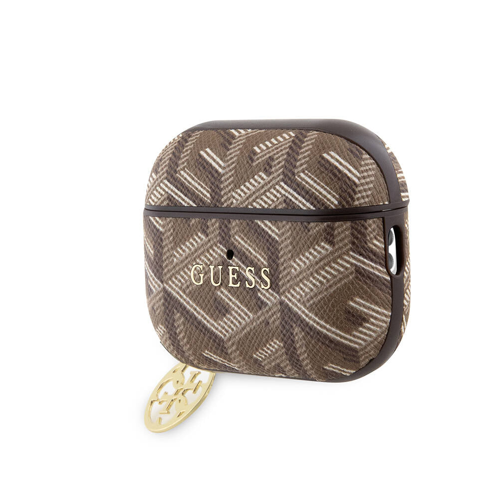 Airpods Pro 2 Kılıf Guess Orijinal Lisanslı G Cube Desenli 4G Süs Zincirli Kılıf
