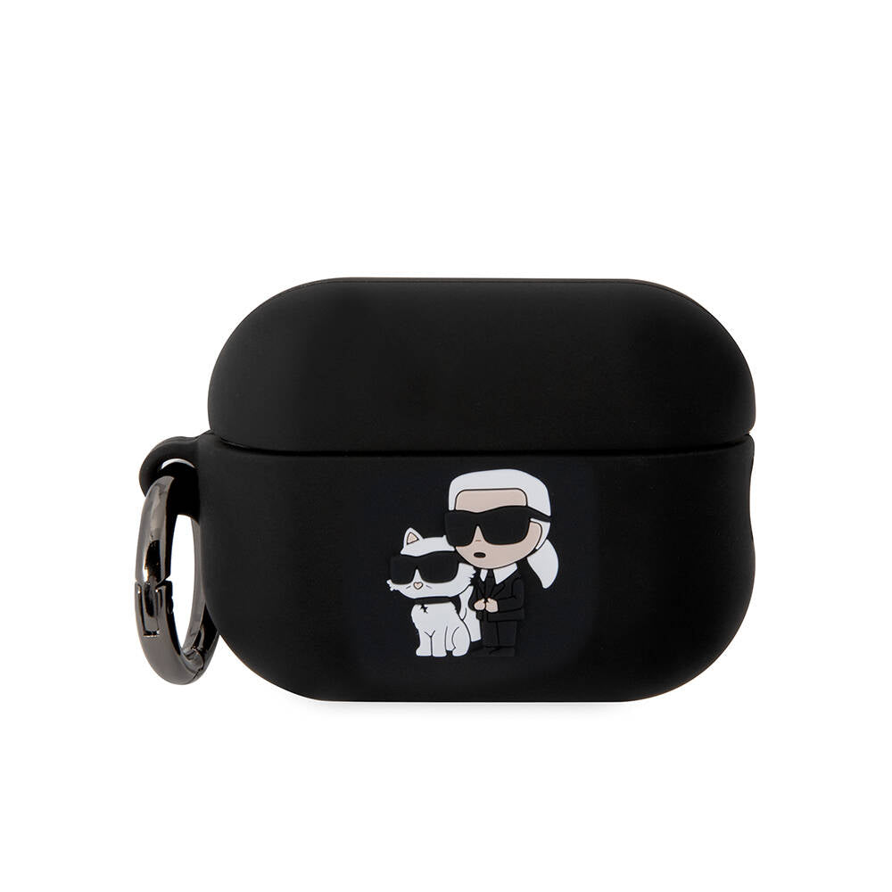 Airpods Pro 2 Kılıf Karl Lagerfeld Orijinal Lisanslı Karl & Choupette 3D Silikon Kılıf