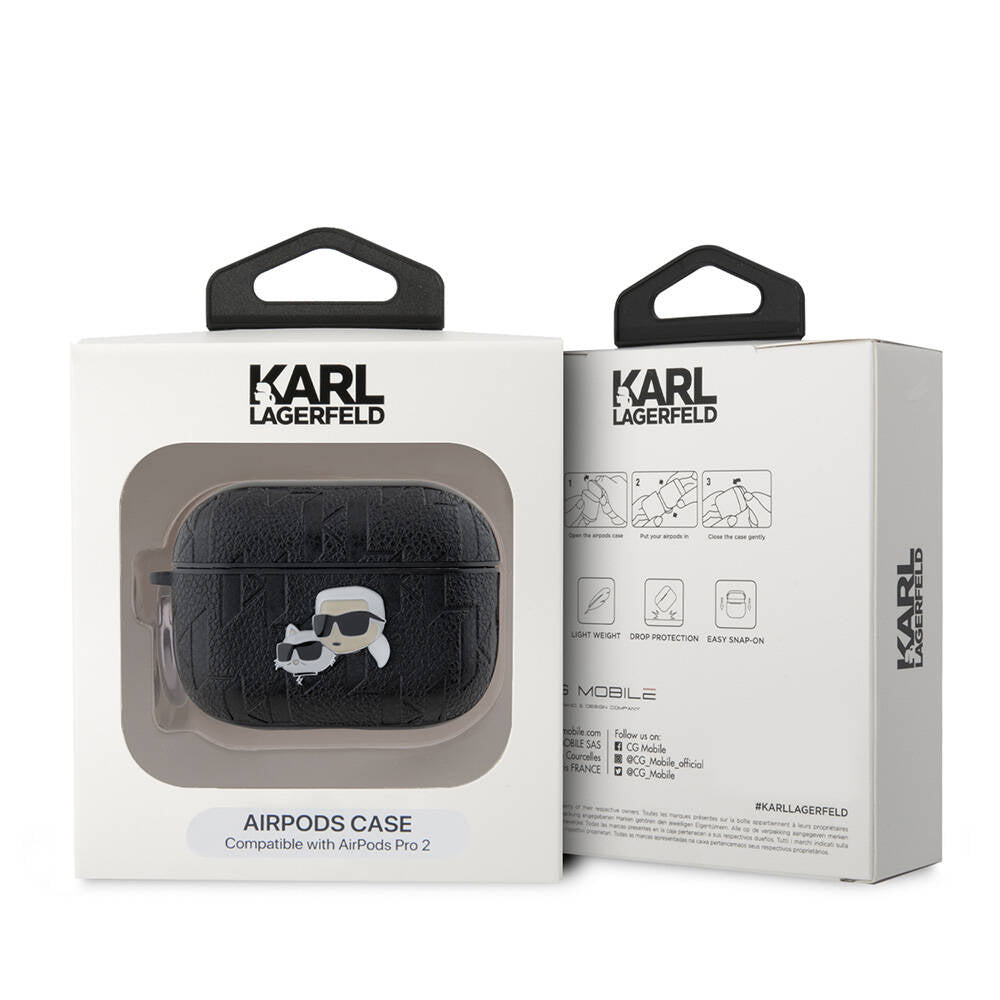 Airpods Pro 2 Kılıf Karl Lagerfeld Orijinal Lisanslı Monogram Silikon Kılıf
