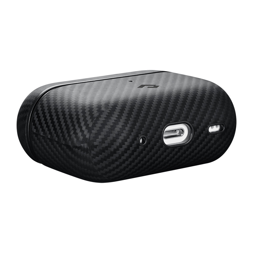 Airpods Pro 2 Kılıf M-safe Şarj Özellikli 600D Aramid Fiber Pitaka Classic Serisi Black-Grey Twill Kılıf