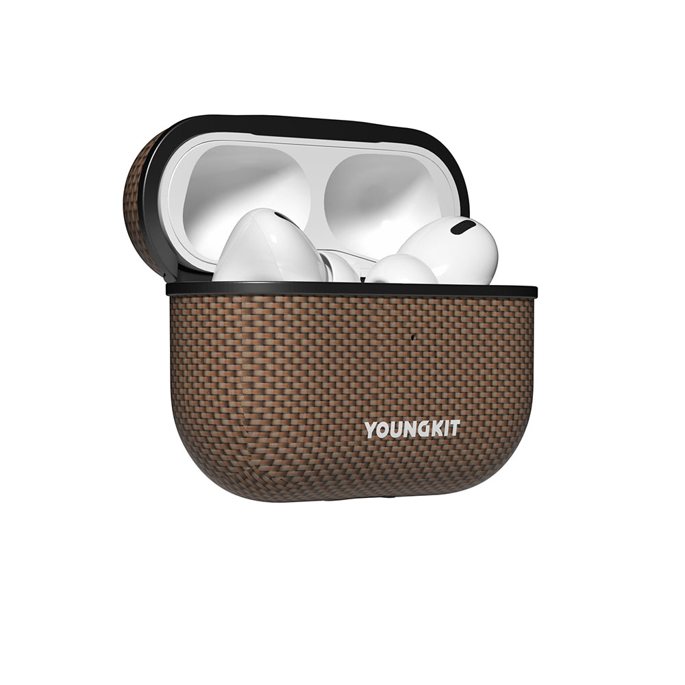 Airpods Pro 2 Kılıf M-safe Şarj Özellikli Aramid Fiber Youngkit 1500D Kevlar Extreme Wing Serisi Kılıf