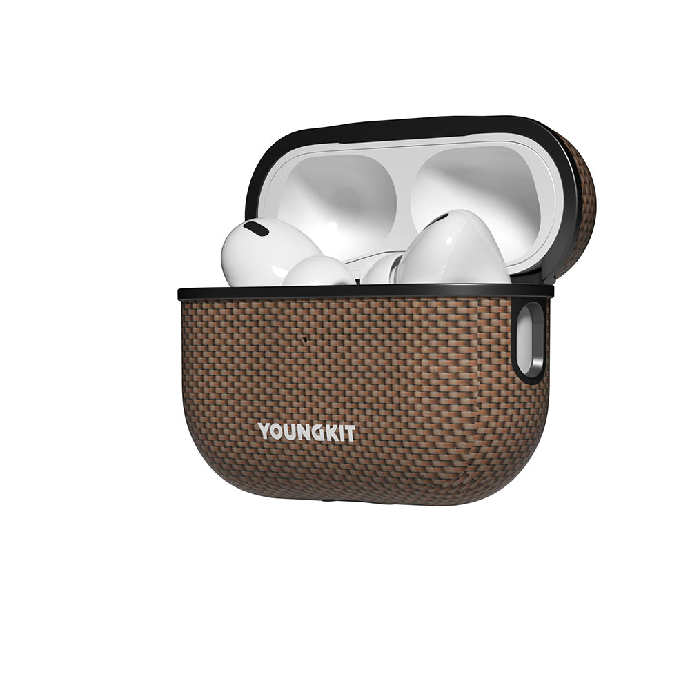 Airpods Pro 2 Kılıf M-safe Şarj Özellikli Aramid Fiber Youngkit 1500D Kevlar Extreme Wing Serisi Kılıf