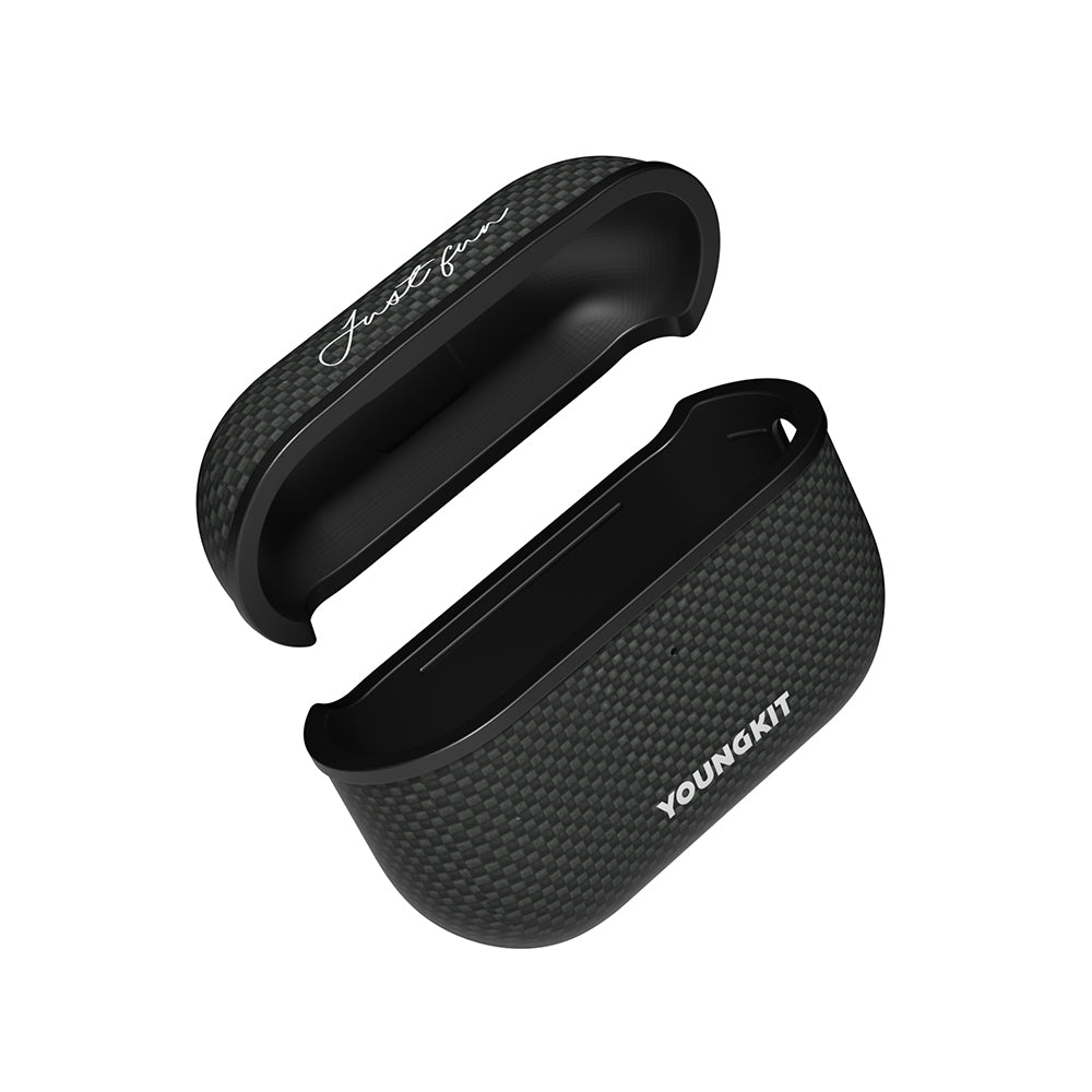 Airpods Pro 2 Kılıf M-safe Şarj Özellikli Aramid Fiber Youngkit 1500D Kevlar Extreme Wing Serisi Kılıf